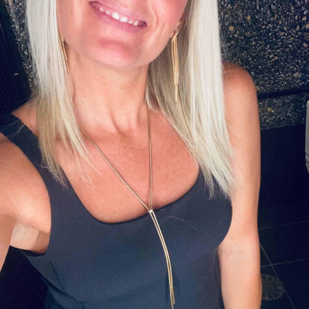 Black Athletic style dress with slit